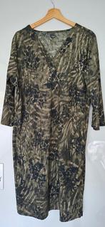 Groene travelstof jurk - Maat XXL, Maat 46/48 (XL) of groter, Ophalen of Verzenden, Knielengte, Groen