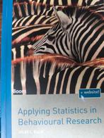 Applying Statistics in Behavioural Research - Jules L. Ellis, Jules L. Ellis, Zo goed als nieuw, Beta, HBO