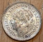 ZILVEREN WILHELMINA DUBBELTJE 1939, Postzegels en Munten, Munten | Nederland, Ophalen, Zilver, 10 cent, Koningin Wilhelmina