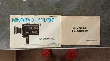 Minolta film camera XL401/601 handleidingen. beschikbaar voor biedingen