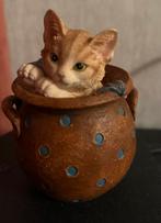 Schattig katje (Binkie) in pot - van Francien, Ophalen of Verzenden, Zo goed als nieuw, Dier