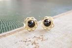 Garnet Studs | 14 Karaat Vintage Gouden Oorknopjes