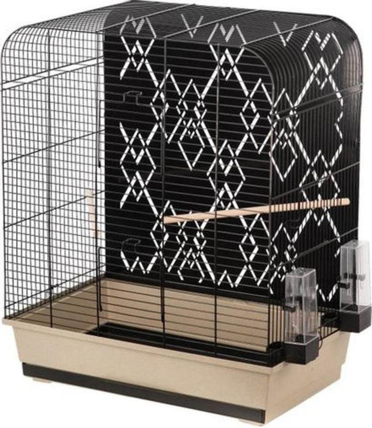 Parkietenkooi Mona Zwart Beige, Dieren en Toebehoren, Vogels | Hokken en Kooien, Nieuw, Vogelkooi, Metaal, Ophalen of Verzenden