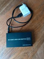 4K HDMI USB KVM Switch 2x1 - Goede Staat, Ophalen of Verzenden, Gebruikt