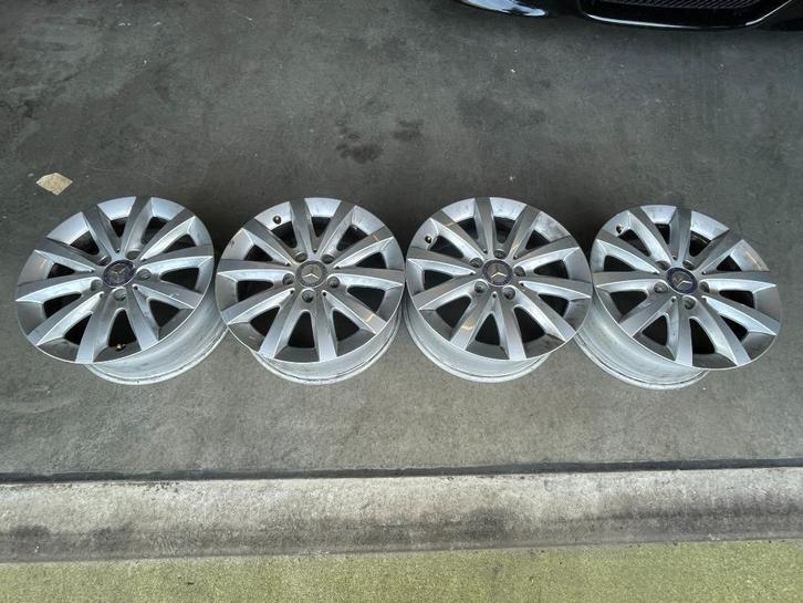 Set lichtmetalen velgen voor een Mercedes., Auto-onderdelen, Banden en Velgen, Velg(en), Winterbanden, 16 inch, Personenwagen