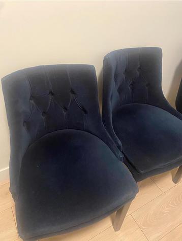 9x Velvet eetkamer - bezoekers stoelen  beschikbaar voor biedingen