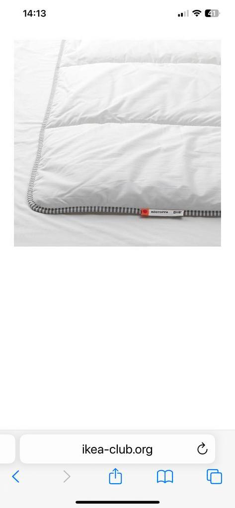 IKEA RÖDTOPPA Dekbed, Huis en Inrichting, Slaapkamer | Beddengoed, Gebruikt, Deken of Dekbed, Tweepersoons, Wit, Ophalen