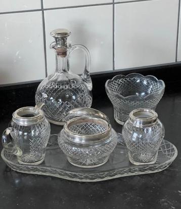 ROOMSTEL, OORKARAFJE, PILLENDOOS, BONBONSCHAALTJE RUITGESL. beschikbaar voor biedingen