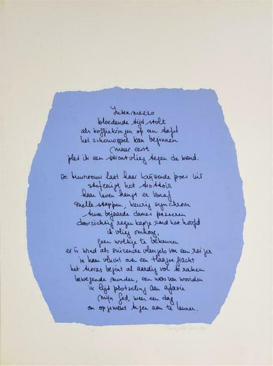 Himadjuwita Pakun-Intermezzo-Zeefdruk 1993, Antiek en Kunst, Kunst | Litho's en Zeefdrukken, Ophalen of Verzenden