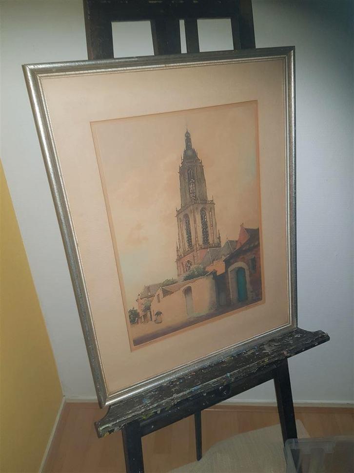 H.E. Roodenburg, Cuneratoren Rhenen, grote kleurenets, Antiek en Kunst, Kunst | Etsen en Gravures, Ophalen