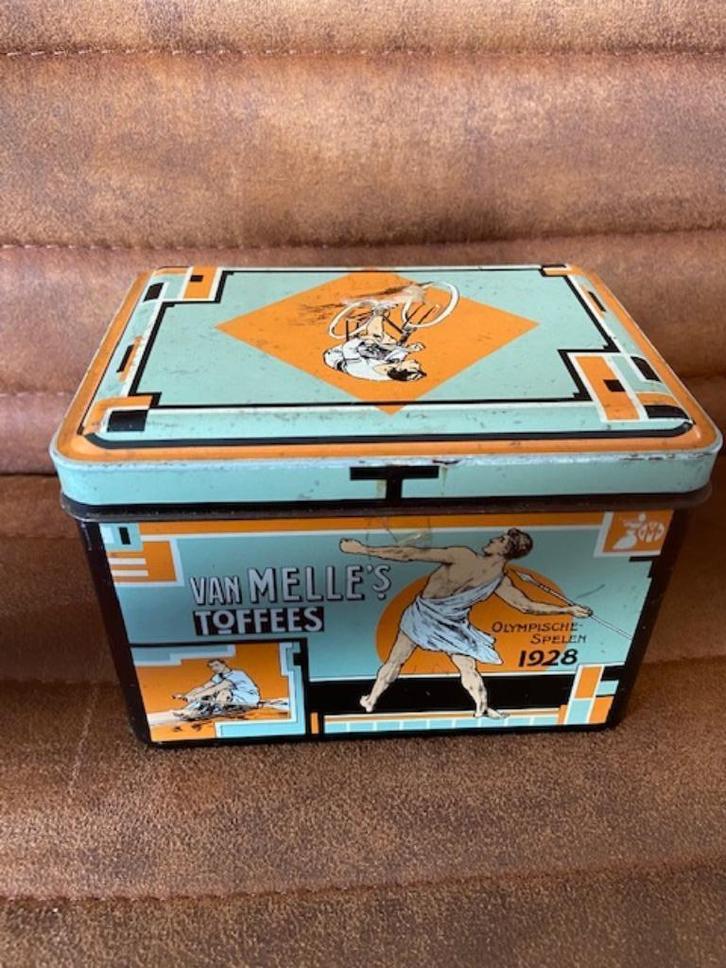 Melle's Toffees Art-Deco olympische spelen 1928, Antiek en Kunst, Curiosa en Brocante, Ophalen of Verzenden