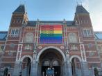 Rijksmuseum:  Geveldoek ter gelegenheid Pride Walk 2019, Ophalen, Gebruikt, Reclamebord