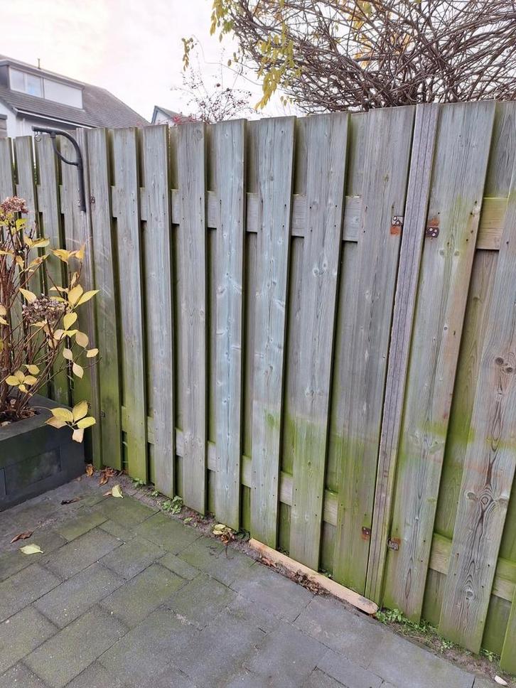 Schutting 8 stuks 160x180cm - Geïmpregneerd Hout, Tuin en Terras, Schuttingen, Gebruikt, Hout, 1 tot 2 meter, Minder dan 3 meter