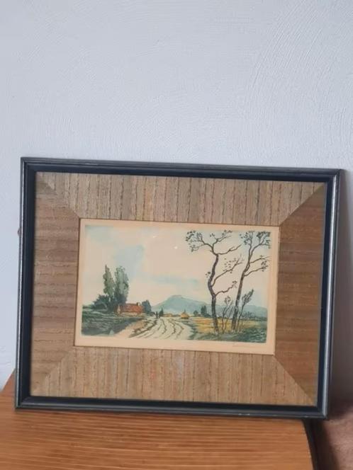 LOUIS DAUPHIN ( 1885 - 1926) GESIGNEERDE ets landschap, Antiek en Kunst, Kunst | Etsen en Gravures, Ophalen
