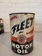 Vintage Fleet Motor Oil Blik Elreco, Ophalen of Verzenden