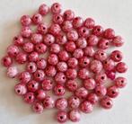 75 Roze rode gemeleerde glas kralen 6 mm, Verzenden, Nieuw, Kraal