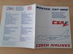 CSA 737-500 flight safety card, Ophalen of Verzenden, Gebruikt, Schaalmodel