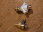 bajonet fittingen porselein en messing, Ophalen of Verzenden, Gebruikt