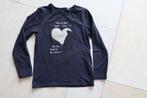 IZGS name it shirtje zwart zilver 122 128, Meisje, Ophalen of Verzenden, Zo goed als nieuw, Shirt of Longsleeve