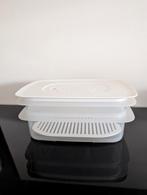 Tupperware vleeswaren schaaltjes+ rooster, Huis en Inrichting, Ophalen of Verzenden, Zo goed als nieuw, Wit, Schaal