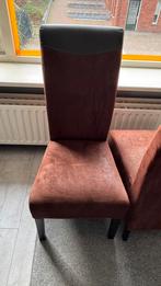 4 bruine eetkamerstoelen, Huis en Inrichting, Stoelen, Ophalen, Hout, Gebruikt, Bruin