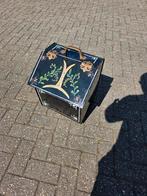 Oude Turfbak met Handgeschilderde Details, Antiek en Kunst, Curiosa en Brocante, Ophalen of Verzenden
