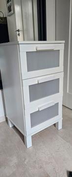Ikea brimnes ladekast kastje 3 lades wit, Huis en Inrichting, Kasten | Ladekasten, Ophalen, Gebruikt, 25 tot 50 cm, Minder dan 50 cm