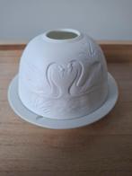 Porseleinen Waxinelichthouder met Zwanen, Diversen, Kerst, Ophalen of Verzenden, Zo goed als nieuw