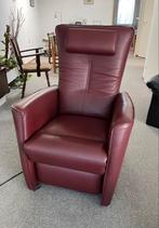Leren sta op fauteuil van Prominent, Huis en Inrichting, Fauteuils, Ophalen, Minder dan 75 cm, Leer, Zo goed als nieuw