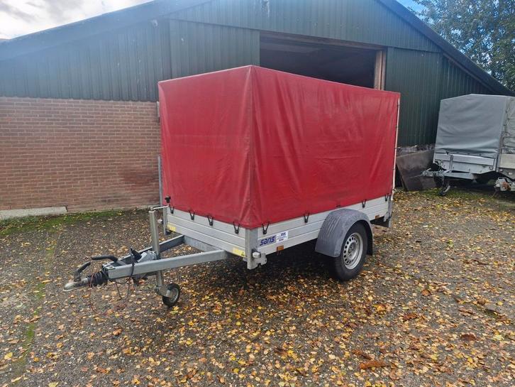 Saris aanhangwagen met huif 1350kg, Auto diversen, Aanhangers en Bagagewagens, Zo goed als nieuw, Ophalen