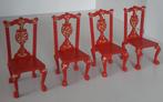 Miniatuur rode stoeltjes 1:12, Ophalen of Verzenden, Zo goed als nieuw, Decoratie