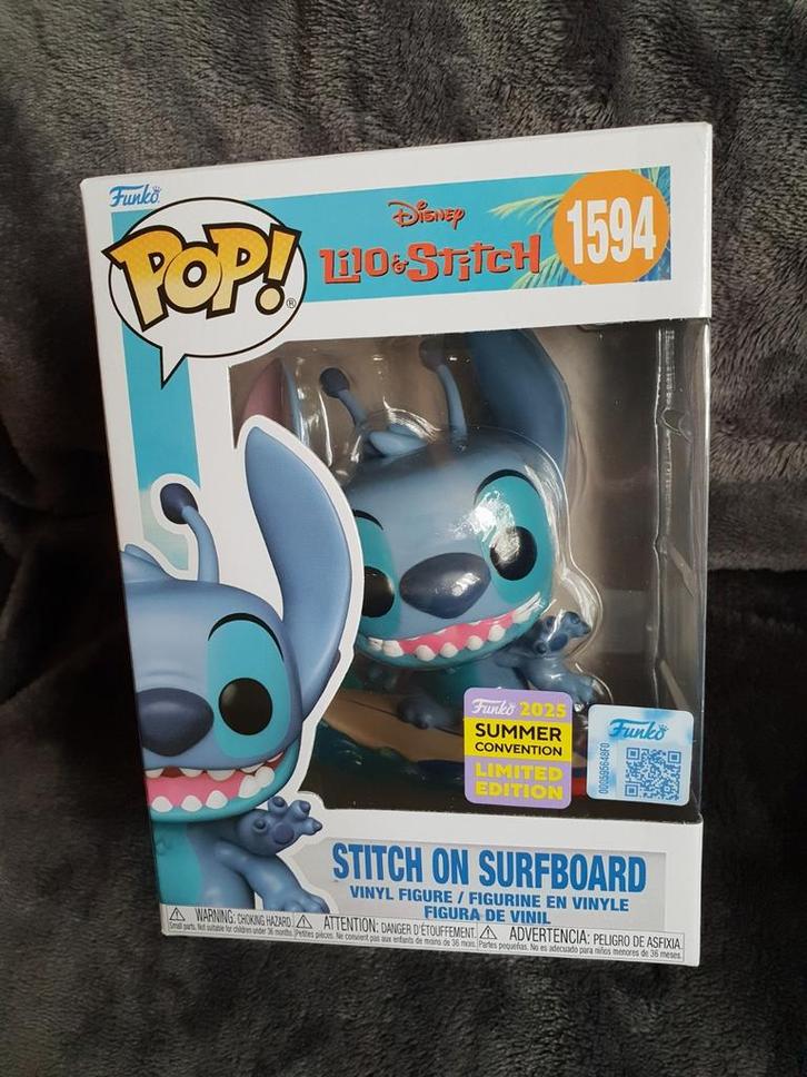 Dinsey Funko Pop - Lilo & Stitch - Stitch on Surfboard 1594, Verzamelen, Poppetjes en Figuurtjes, Zo goed als nieuw, Ophalen of Verzenden
