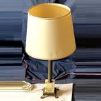 Antieke vintage tafellamp onyx messing of koper, 65 cm lamp, Antiek en Kunst, Ophalen