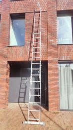 Schuifladder 5 mtr. 3x9 treden EN 131 gekeurd, Doe-het-zelf en Verbouw, Ladders en Trappen, Ophalen of Verzenden, Zo goed als nieuw