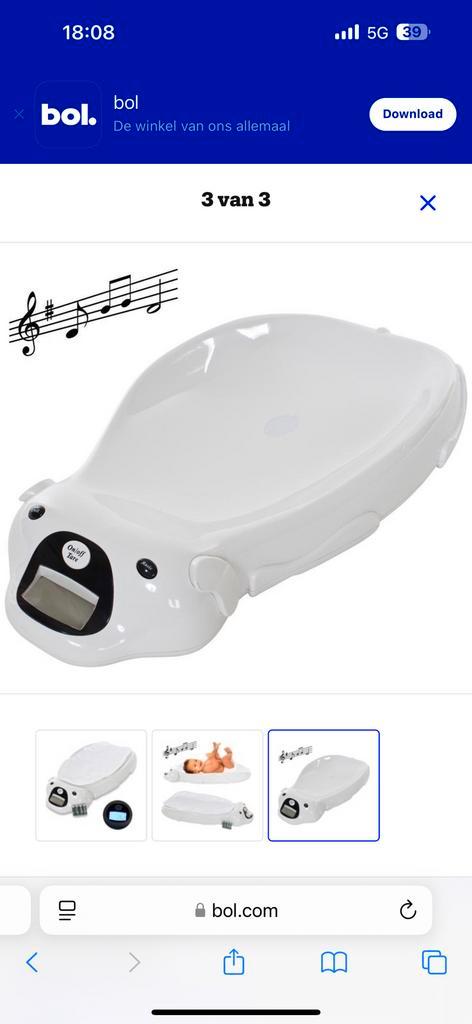 Digitale Babyweegschaal met muziek + dekentje 400988, Kinderen en Baby's, Badjes en Verzorging, Nieuw, Overige typen, Overige merken