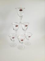 Vintage glas 6 x Martini glazen, Ophalen of Verzenden, Gebruikt, Overige typen