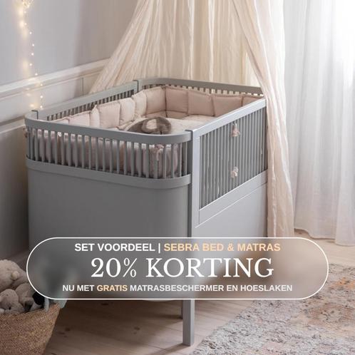 Sebra Bed Baby & Junior + Harmony Matras 20% korting, Kinderen en Baby's, Kinderkamer | Bedden, Nieuw, Minder dan 140 cm, 70 tot 85 cm