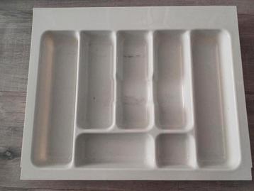 Grote vierkante bestekbak crème/wit beschikbaar voor biedingen