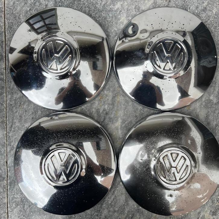 VW Chrome 4x130 Wieldop KG Kever T14 1968->, Auto diversen, Wieldoppen, Gebruikt, Ophalen of Verzenden