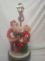 Vintage kerstman met meisje en lantaarn, Diversen, Kerst, Ophalen of Verzenden