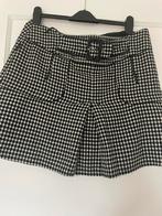 zwart wit geruite   Winter rok  met ceintuur maat 40/42, Maat 38/40 (M), Zwart, Ophalen of Verzenden, Zo goed als nieuw