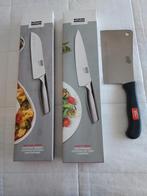 Kuhn Rikon Messenset - Santoku, Chefmes & Hakmes, Nieuw, Ophalen of Verzenden, Rvs of Chroom, Vaatwasserbestendig