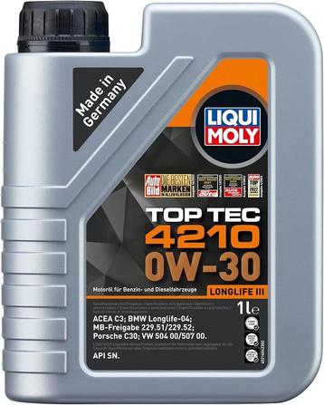 1L Liqui Moly 21605 0W30 Top Tec 4210 Motorolie C3 Longlife beschikbaar voor biedingen