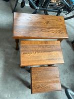 MASSIEF EIKEN MINISET  3 DELIG JAREN 70/80, Ophalen, Zo goed als nieuw, Rechthoekig, 60 cm of meer
