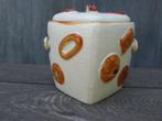 "COOKIES ALL OVER" KOEKJESPOT+DEKSEL KERAMIEK, Huis en Inrichting, Keuken | Servies, Gebruikt, Keramiek, Overige typen, Ophalen of Verzenden