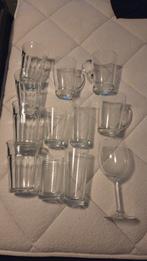 Diverse glazen 6 grote, 2 kleine, 3 theeglazen, 1 wijnglas, Ophalen