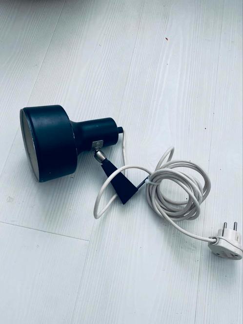 Vintage Zwart Wandlampje Van Anvia Jaren ’70, Huis en Inrichting, Lampen | Wandlampen, Gebruikt, Metaal, Ophalen of Verzenden