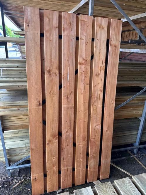 Red Class poortdeur 195x100cm met zwart frame, Tuin en Terras, Tuinpoorten, Nieuw, Hout, Ophalen