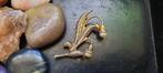 Antieke  broche,Damascener Toledo goud met barokparels., Ophalen of Verzenden, Goud, Broche