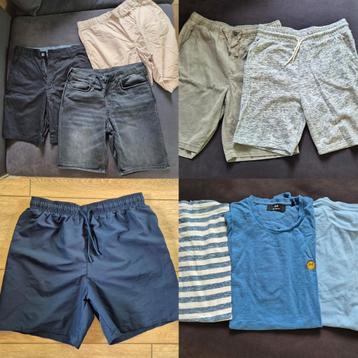 Set jongens mt 170, 5 korte broeken, 3 t-shirts, 1 zwembroek beschikbaar voor biedingen